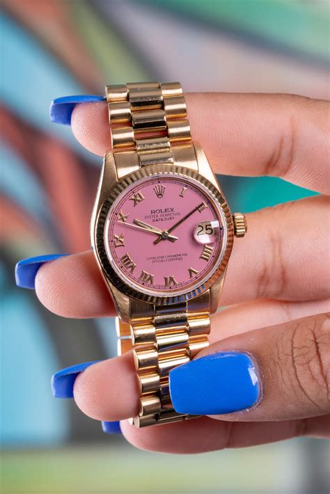 womens rolex pink face|Pink Dial .